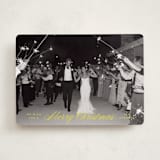 "classicly scripted" - Holiday Cards in Citron by Ellen Schlegelmilch - Front