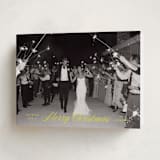 "classicly scripted" - Holiday Cards in Citron by Ellen Schlegelmilch - Folded Card