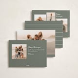 "Merriest Wishes" - Holiday Cards in Snow by Ashley Iwafuchi - Back of Card Options