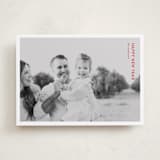 "Modern Postcard" - Holiday Cards in Berry by Wendy Chung - Front