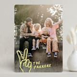 "peace out" - Holiday Cards in Limeade by Ekko Studio - Front