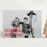 "Hit Different" - Holiday Cards in Santa Suit by J. Dario Design Co. - Front