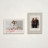 "Mina" - Holiday Cards in Berry by Pati Cascino - Photo Orientation Options