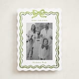 "watercolor ribbon frame" - Holiday Cards in Sage by Cass Loh - Front