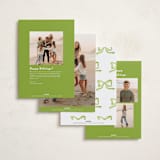 "watercolor ribbon frame" - Holiday Cards in Sage by Cass Loh - Back of Card Options