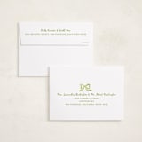 "watercolor ribbon frame" - Holiday Cards in Sage by Cass Loh - FREE Recipient Addressing