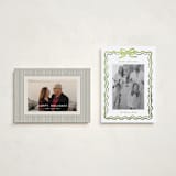 "watercolor ribbon frame" - Holiday Cards in Sage by Cass Loh - Photo Orientation Options