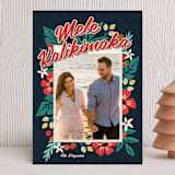 "Bold Tropic Florals" - Holiday Cards in Midnight by Nam Bourassa - Front
