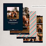 "Bold Tropic Florals" - Holiday Cards in Midnight by Nam Bourassa - Back of Card Options