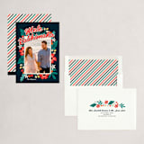 "Bold Tropic Florals" - Holiday Cards in Midnight by Nam Bourassa - Assembled