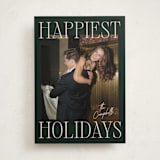 "Glam Greeting" - Holiday Cards in Evergreen by Ekko Studio - Front
