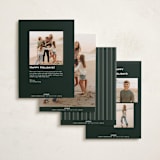 "Glam Greeting" - Holiday Cards in Evergreen by Ekko Studio - Back of Card Options