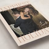 "Glam Greeting" - Holiday Cards in Eggnog by Ekko Studio - Detail