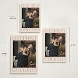 "Glam Greeting" - Holiday Cards in Eggnog by Ekko Studio - Formats Available