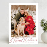 "Pencilled In" - Holiday Cards in Berry by Everett Paper Goods - Front