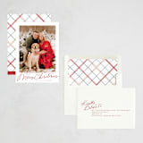 "Pencilled In" - Holiday Cards in Berry by Everett Paper Goods - Assembled