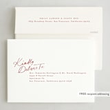 "Pencilled In" - Holiday Cards in Berry by Everett Paper Goods - FREE Recipient Addressing