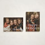 "Big Holiday serif" - Holiday Cards in Snow by Jackie Crawford - Photo Orientation Options