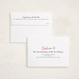"Lightly Scripted" - Holiday Cards in Holly Berry by Cass Loh - FREE Recipient Addressing