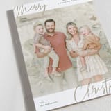 "Modern Script" - Holiday Cards in Taupe by Katy Shen - Detail