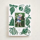 "Bauble & Bow" - Holiday Cards in Fir by Corinne Malesic - Front