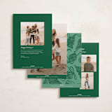 "Bauble & Bow" - Holiday Cards in Fir by Corinne Malesic - Back of Card Options