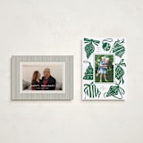"Bauble & Bow" - Holiday Cards in Fir by Corinne Malesic - Photo Orientation Options