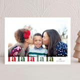 "Falalala" - Holiday Cards in Holly Berries by Carolyn Nicks - Front