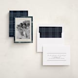 "Antiqued Plaid" - Holiday Cards in Sea by Makewells - Assembled