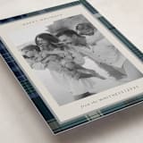 "Antiqued Plaid" - Holiday Cards in Sea by Makewells - Detail