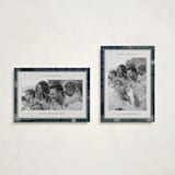 "Antiqued Plaid" - Holiday Cards in Sea by Makewells - Photo Orientation Options