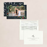 "Festive Ivy" - Holiday Cards in Midnight by Kelly Ventura - Assembled