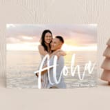 "Aloha" - Holiday Cards in Frost by Pine Street Creative - Front