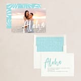 "Aloha" - Holiday Cards in Frost by Pine Street Creative - Assembled
