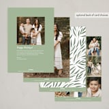 "Bright Greenery" - Holiday Cards in Sage by Kelly Nasuta - Back of Card Options