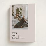 "Messy & Bright" - Holiday Cards in Blush by Iveta Angelova - Folded Card