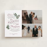 "A Little Married" - Holiday Cards in Cranberry by Sarah Brown - Front