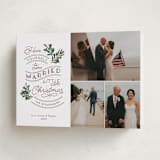 "A Little Married" - Holiday Cards in Cranberry by Sarah Brown - Folded Card