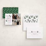"A Little Married" - Holiday Cards in Cranberry by Sarah Brown - Assembled