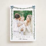 "Holly & Bows" - Holiday Cards in Winter Berry by Susan Moyal - Front