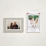 "Holly & Bows" - Holiday Cards in Candy Cane by Susan Moyal - Photo Orientation Options