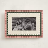 "gingham layers" - Holiday Cards in Cranberry by Ellen Schlegelmilch - Front