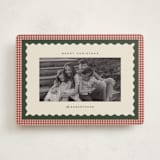 "gingham layers" - Holiday Cards in Cranberry by Ellen Schlegelmilch - Front