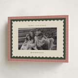 "gingham layers" - Holiday Cards in Cranberry by Ellen Schlegelmilch - Folded Card