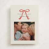 "Painted Bow" - Holiday Cards in Peppermint by Laura Hankins - Front