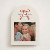 "Painted Bow" - Holiday Cards in Peppermint by Laura Hankins - Front