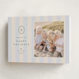 "monogram christmas stripes" - Holiday Cards in Frost by Ellen Schlegelmilch - Folded Card