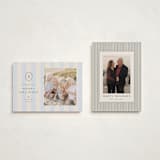 "monogram christmas stripes" - Holiday Cards in Frost by Ellen Schlegelmilch - Photo Orientation Options