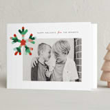 "Graphic Snowflake" - Holiday Cards in Holly Berry by Jen Banks - Folded Card