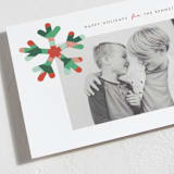 "Graphic Snowflake" - Holiday Cards in Holly Berry by Jen Banks - Detail